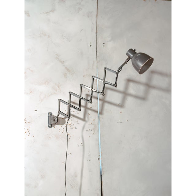 Grey Scissor Wall Lamp by H. Th. J. A. Busquet for Hala Zeist, Netherlands, 1940s For Sale - Image 10 of 15