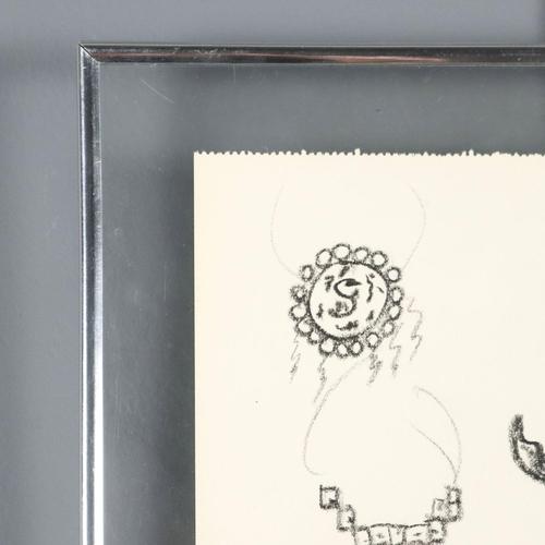 Remo Brindisi, Sketch for Aida, 1974, Charcoal Drawing For Sale - Image 9 of 10