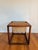 1960 Brazilian rosewood cube shaped magazine rack with original suede sling attributed to Kai Kristiansen