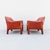 Vintage Cassina Model 415 Cab Lounge Chairs in Terracotta Leather by Mario Bellini For Sale - Image 9 of 15
