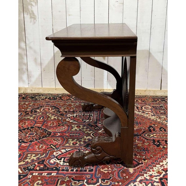 Louis Philippe Indonesian Teak Dismountable Console Table, 1950s For Sale - Image 16 of 18