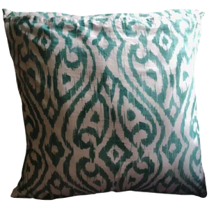 Contemporary Ikat Cotton Euro Pillow Cover