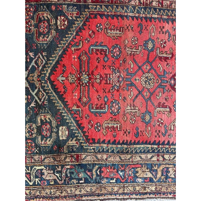 Mid-Century Tribal Hamadan Rug, 1940s For Sale - Image 4 of 18