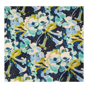 Vintage Richloom “Rhodante” Floral Linen Blend Upholstery Fabric- 6.25 Yards