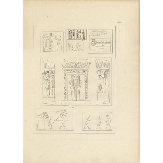 Dominique Baron Vivant Denon, Ancient Egyptian Reliefs and Hieroglyphs, 1802, Engravings on Paper, Set of 6 For Sale - Image 6 of 9