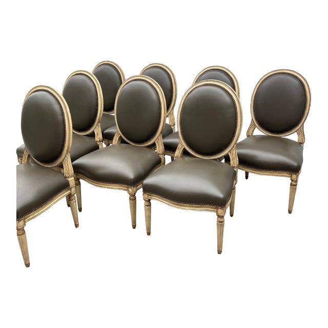 1980s Michael Taylor Louis XVI Style Dining Chairs For Sale