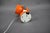 1970s Orange Metal and Chrome Lamp by Stanislav Indra, Former Czechoslovakia, 1970s For Sale - Image 5 of 9