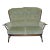 1960s Vintage Ercol Evergreen England Green Tufted Velvet & Wooden Spindle Back Settee Sofa With Original Cushions For Sale
