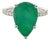 Natural Emerald Diamond Ring 6.5 14k WG 4.62 TCW Certified For Sale