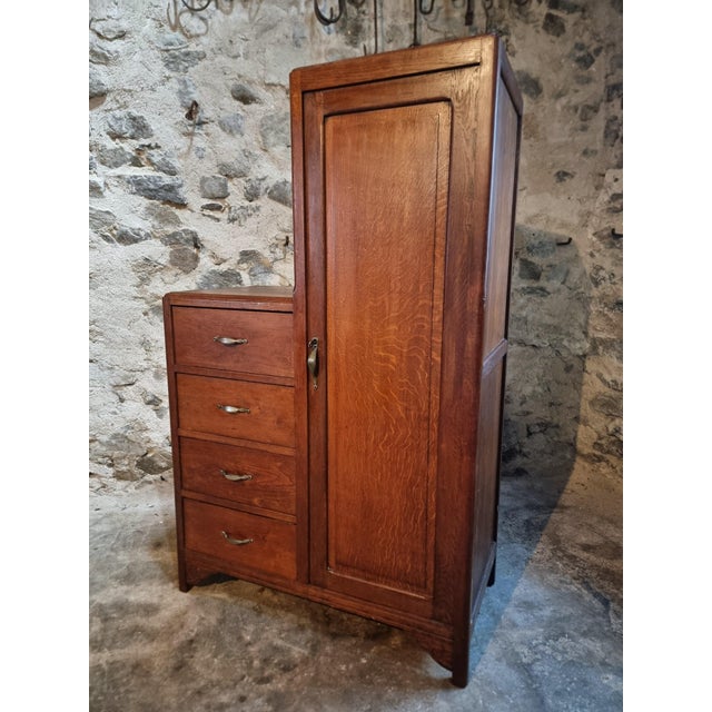 Antique French Oak Storage Cabinet, 1920s For Sale - Image 16 of 17