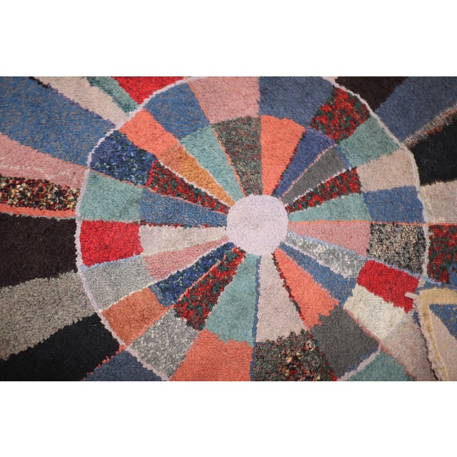 Vintage American Hooked Scatter Size Rug - 3'2" x 5'11" For Sale - Image 9 of 10