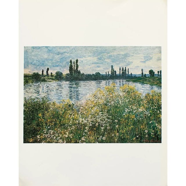 Monet 1977 After Claude Monet "Banks of the Seine, Vetheuil", Full-Color Print For Sale - Image 4 of 6