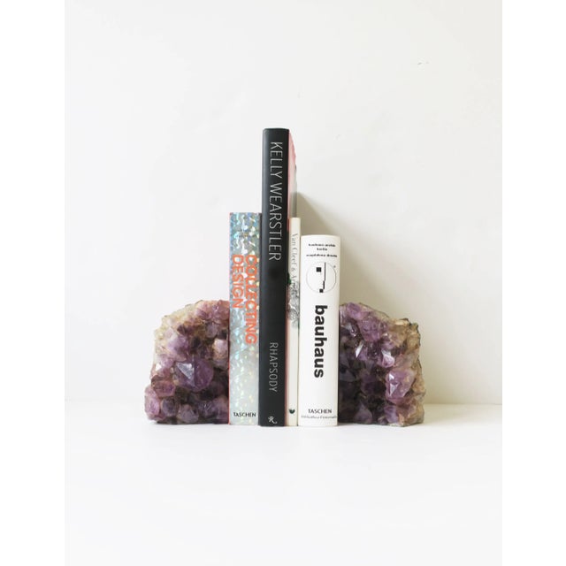Purple Amethyst Sculptures or Bookends, Pair For Sale - Image 4 of 13