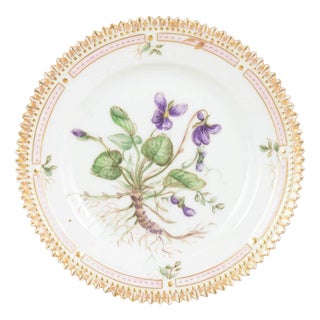 Flora Danica Porcelain Side Plate from Royal Copenhagen, 1920s For Sale
