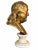 19th Century French Gilt Bronze Bust of Benjamin Franklin After Houdon on Marble For Sale - Image 10 of 11