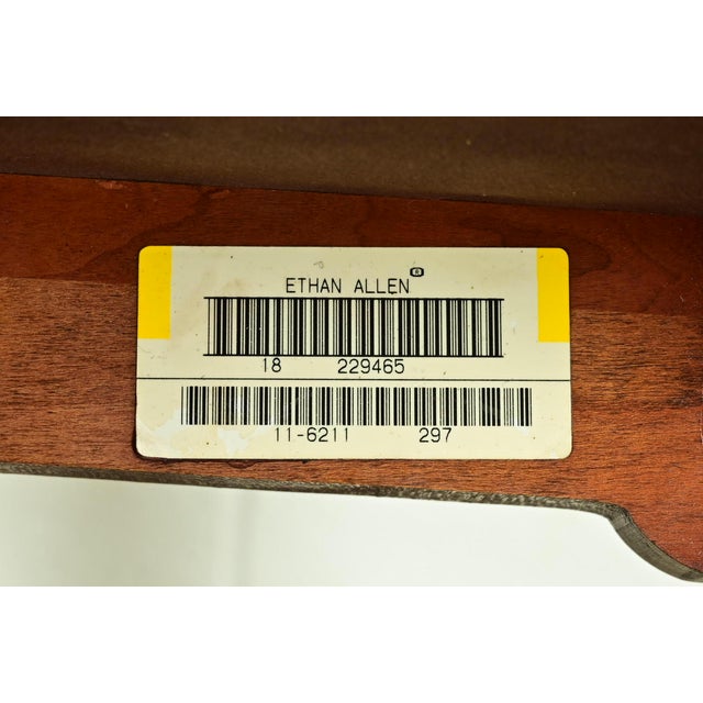 Ethan Allen Queen Anne Carved Cherry Wood Side Chairs or Dining Chairs, Pair For Sale - Image 12 of 13