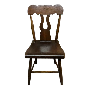 19th Century Wooden Plank Bottom Chair