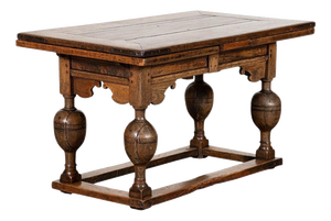 17th Century English Oak Draw-Leaf Refectory Table, 1680