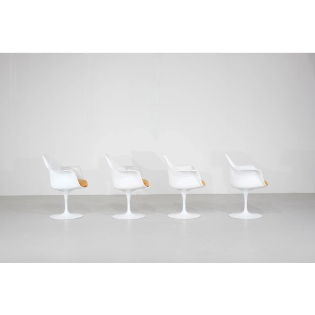 Tulip Non Pivoting Armchairs by Eero Saarinen for Knoll International, 1960s, Set of 4, in Good conditions. Designed 1960...
