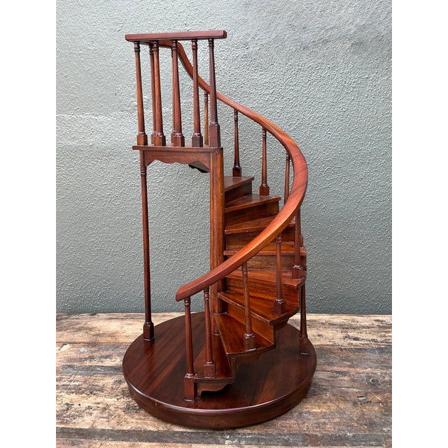 Brown Vintage Spiral Staircase Model For Sale - Image 8 of 12