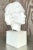 White Vintage Boho Plaster Bust of Woman For Sale - Image 8 of 9