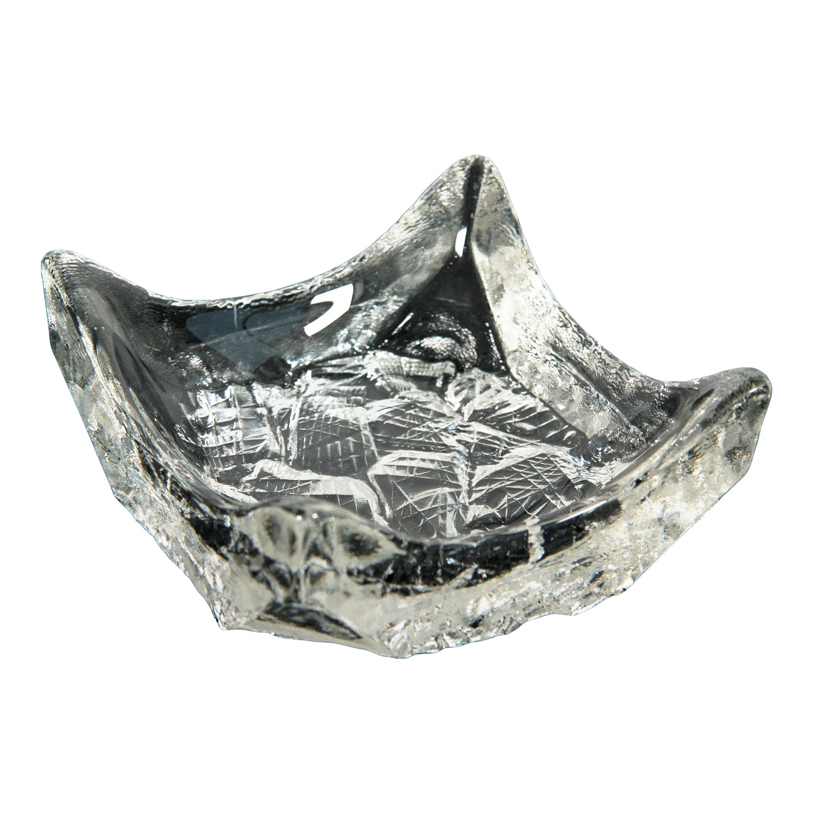 Vintage Tapio Wirkkala for Iittala 'Lunaria' Art Glass Bowl / Catchall