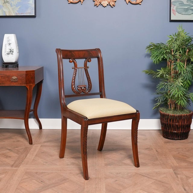 Harp Back Chairs- Set of 10 For Sale - Image 9 of 14