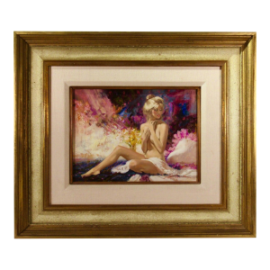 Howard Rogers Nude Sitting C. 1990 Painting