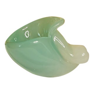 Vintage 1950s Archimede Seguso Murano Glass Shell Bowl For Sale