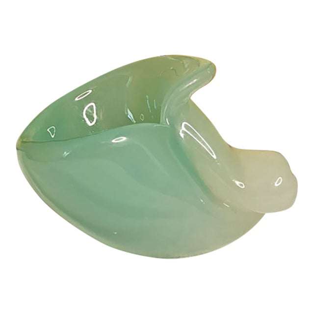 Vintage 1950s Archimede Seguso Murano Glass Shell Bowl For Sale