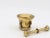 French Antique Vintage Brass Mortar and Pestle For Sale - Image 3 of 9