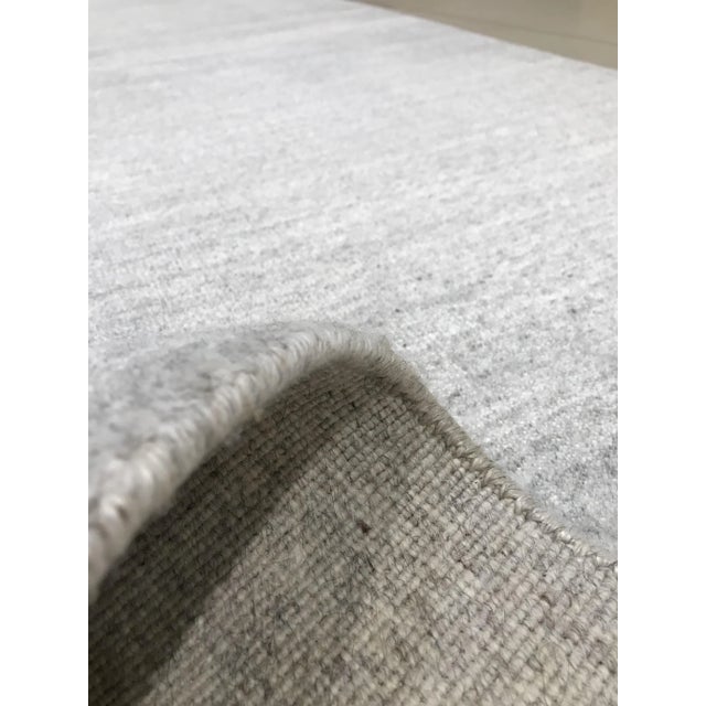 Gray Vintage Indian Handmade Rug For Sale - Image 8 of 9