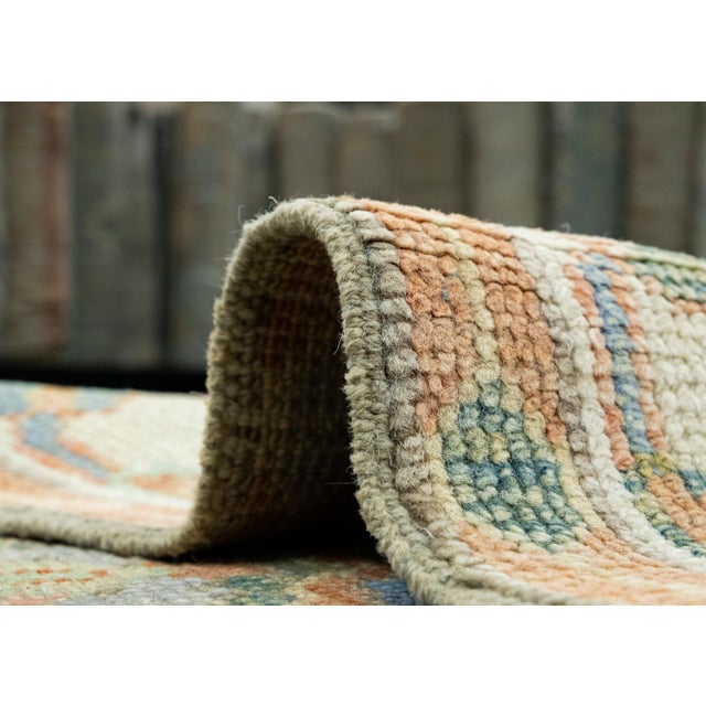 Blue Turkish Oushak Rug 2'7" x 5'10" #17660 For Sale - Image 8 of 8