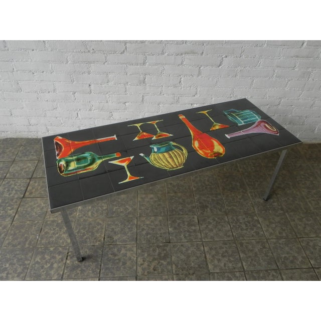 Vintage Table with Decorative Tiles For Sale - Image 15 of 18