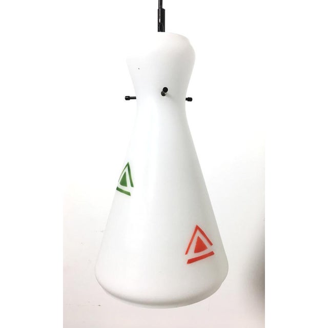 1960s Vintage Opal Ceiling Lamp, Italy, 1960s For Sale - Image 5 of 5