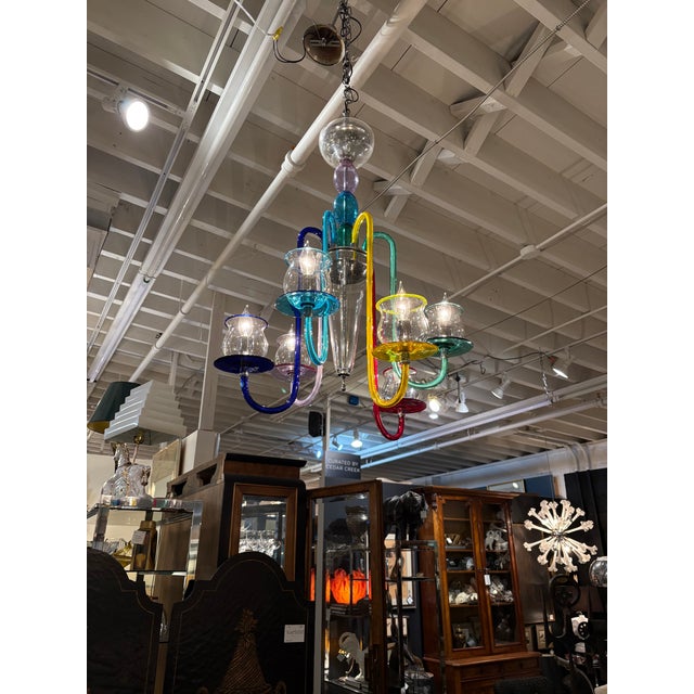 Traditional Murano DeMajo Multi Colored Chandelier For Sale - Image 3 of 10