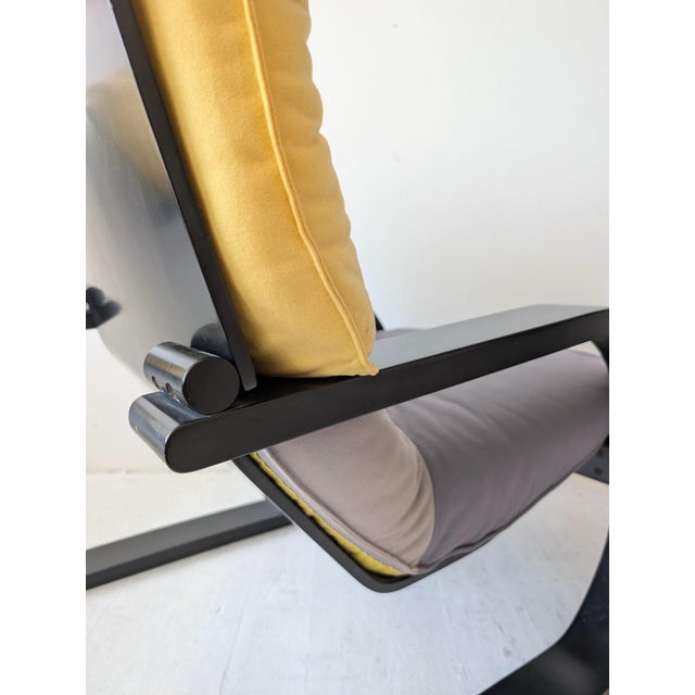 Vintage Italian Lacquered Bent Ply Lounge Chair by Carlo Berruti for Danber, 1970s For Sale - Image 15 of 16