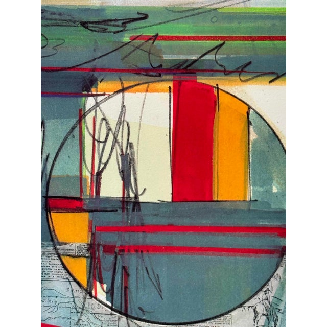 Sam Middleton, Abstract Composition Original Color Etching Ae, 1998, Screen Print For Sale - Image 6 of 7