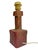 Brutalist Ceramic Table Lamp with Carved Geometric Patterns, Belgium, 1970s For Sale - Image 4 of 12