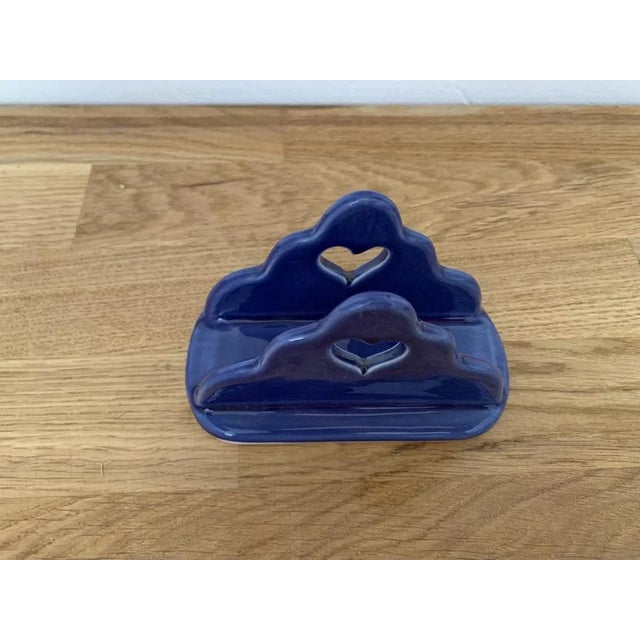 Hungarian Hand-Painted Ceramic Napkin Holder For Sale - Image 6 of 6