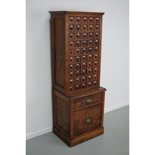 Brown Early 20th Century French Oak Jewelers Cabinet For Sale - Image 8 of 18