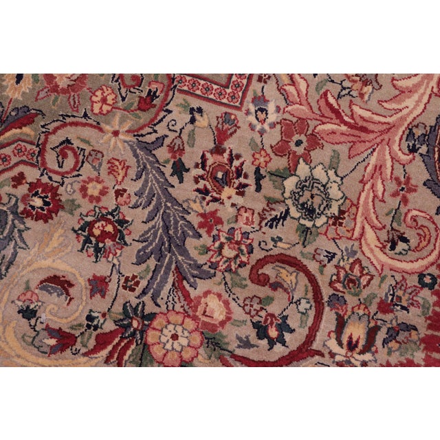 Art Nouveau Medallion 1990's Pak-Persian Green/Green Wool Rug - 9'0'' X 12'7'' For Sale - Image 4 of 9