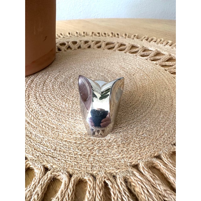 1960s Dansk Silverplate Japanese Rabbit Paper Weight | Chairish