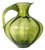 Large Blenko Optic Chartreuse Glass Pitcher Vase by Winslow Anderson For Sale