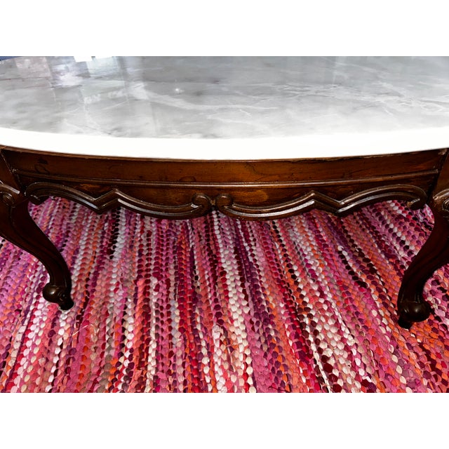 Weiman Vintage Weiman Marble-Top Coffee Table — French Provincial Style (1972) For Sale - Image 4 of 8