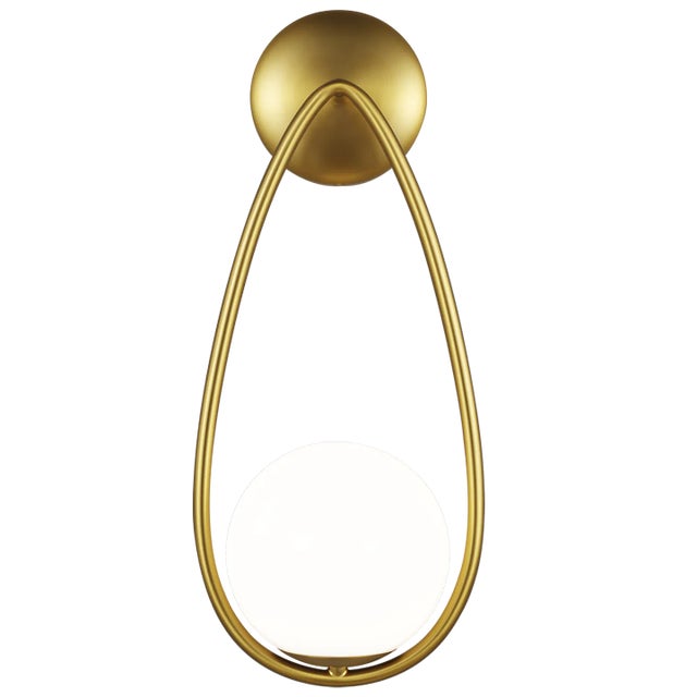 Contemporary AERIN By Visual Comfort Studio Galassia 1-Light Sconce in Burnished Brass For Sale - Image 3 of 3