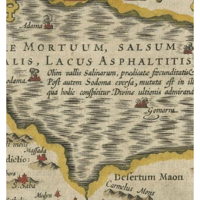 Holy Land Map of Terra Sancta Palestina, 1620 For Sale - Image 6 of 10