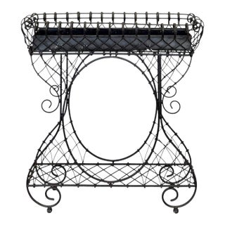 Early 20th Century French Iron Wirework Jardinière For Sale