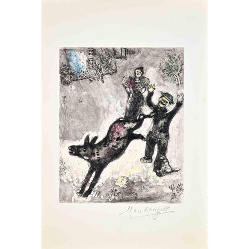 Marc Chagall, L'Ane et le Chien (The Ass and the Dog), 1952, Etching For Sale