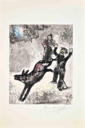 Marc Chagall, L'Ane et le Chien (The Ass and the Dog), 1952, Etching